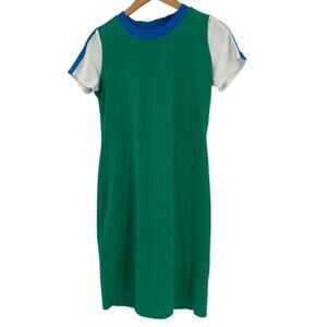 Green blue white short sleeve tshirt dress size medium